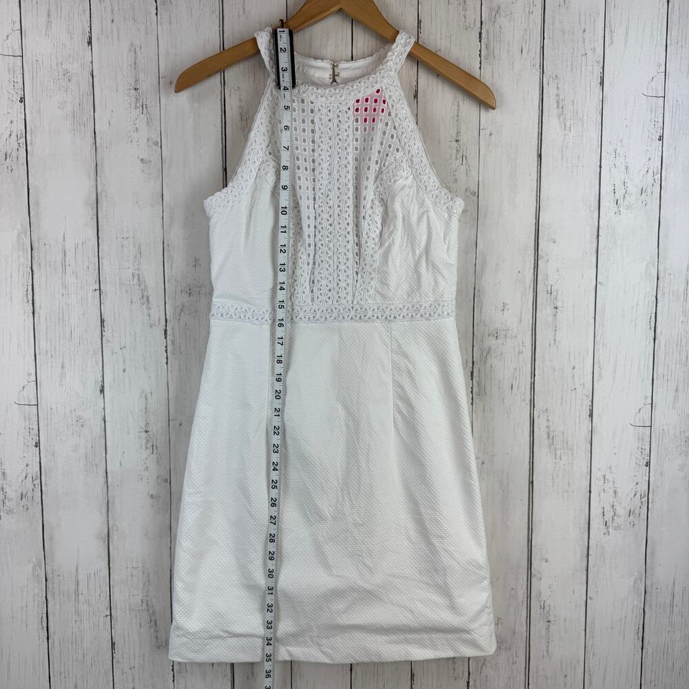 Lilly Pulitzer Resort White Lace Charlize Stretch Shift Halter Mini Dress Size 0 - Picture 15 of 16